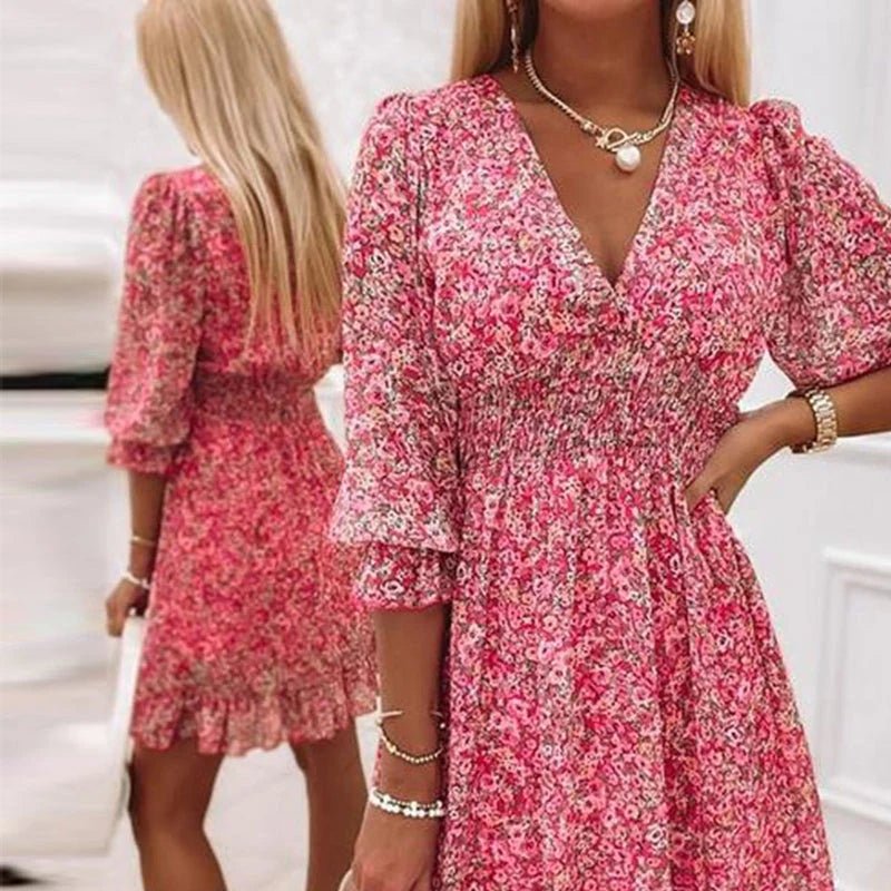 Sunna - Robe élégante à imprimé floral