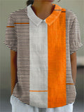 Lena | Camisa listrada com blocos de cores