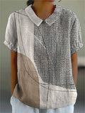 Lana | Camisa com poás e linhas abstratas