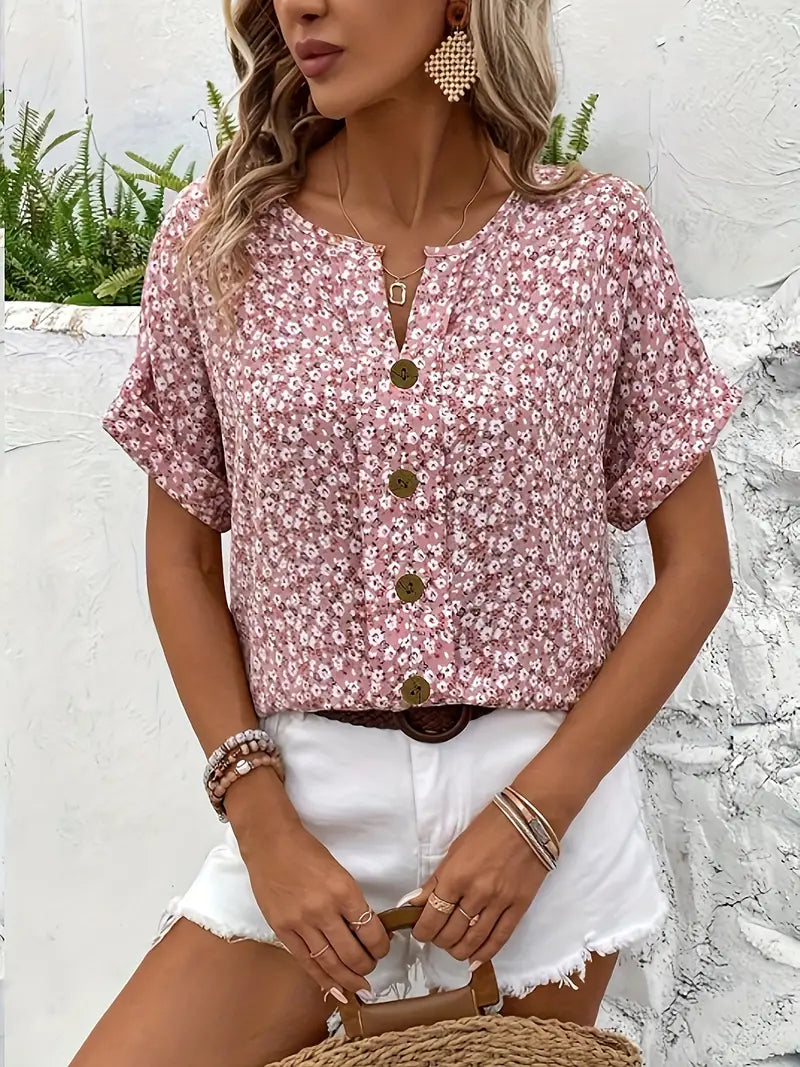 Verna | Blusa elegante con estampado floral