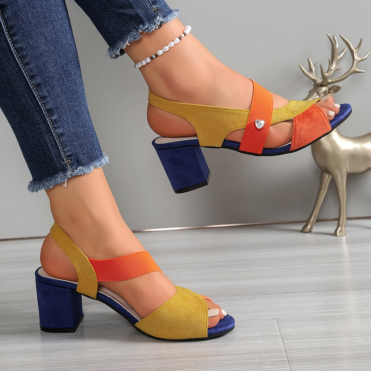 Linda | Zapatos de tacón ortopédicos cómodos con tacón cuadrado