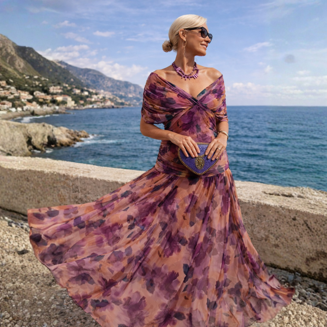 Lydia | Maxivestido con hombros descubiertos