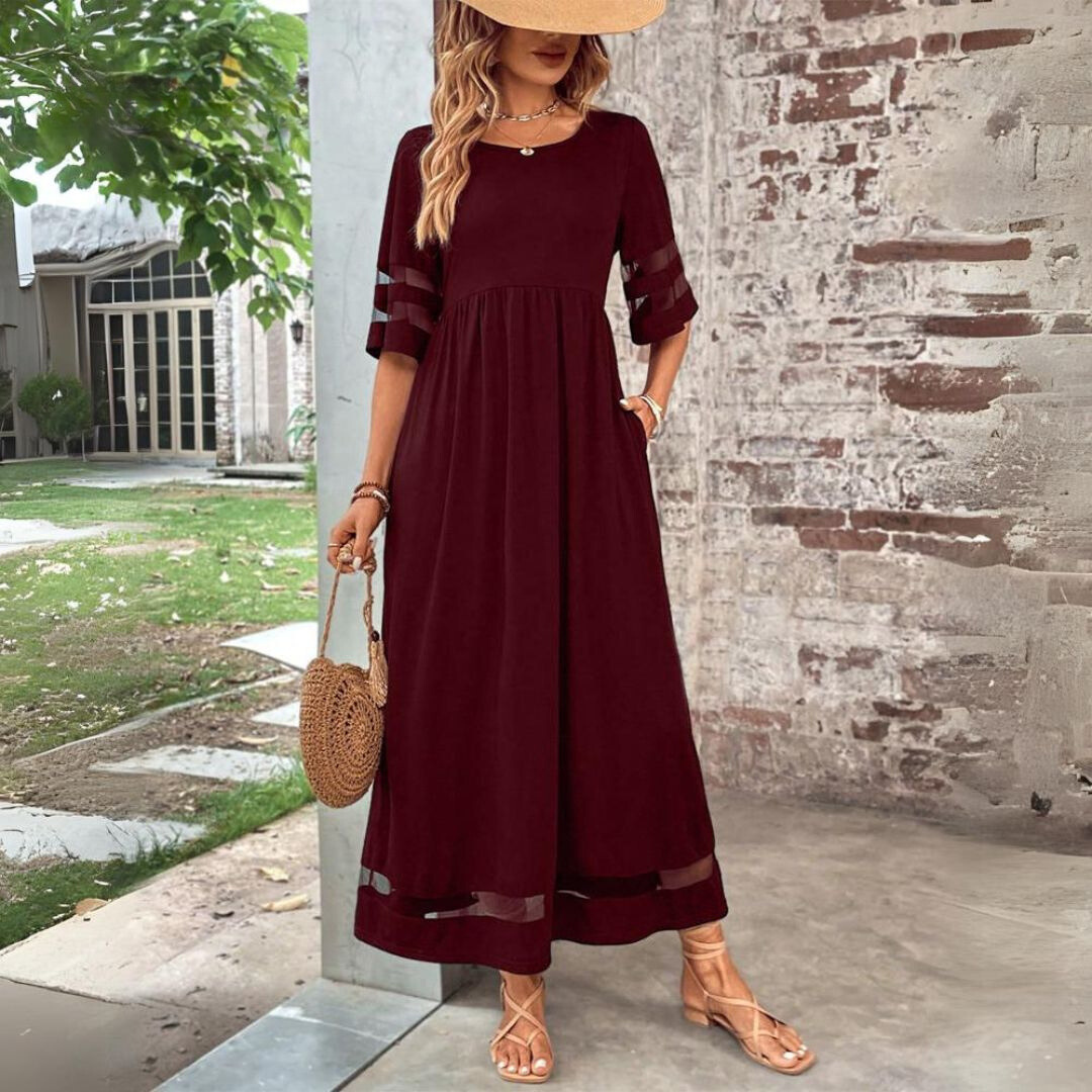 Aubrey™ | Vestido Midi que Valoriza e Suaviza a Barriga