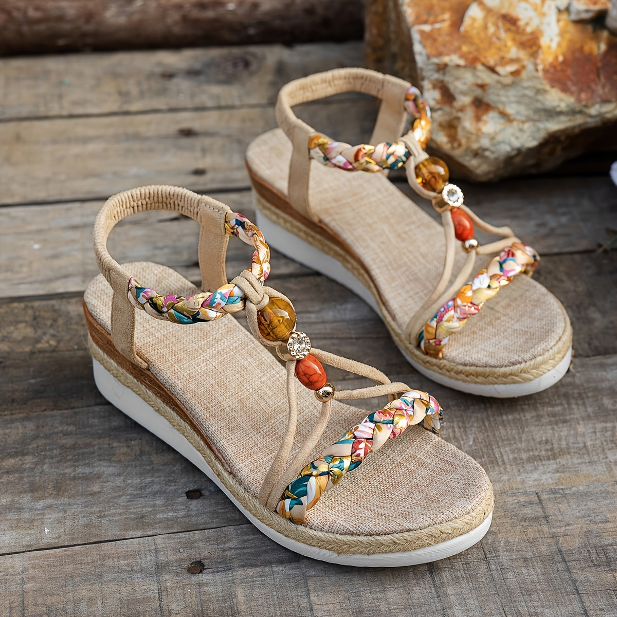 Faith - Comfortsandalen met gevlochten bandjes