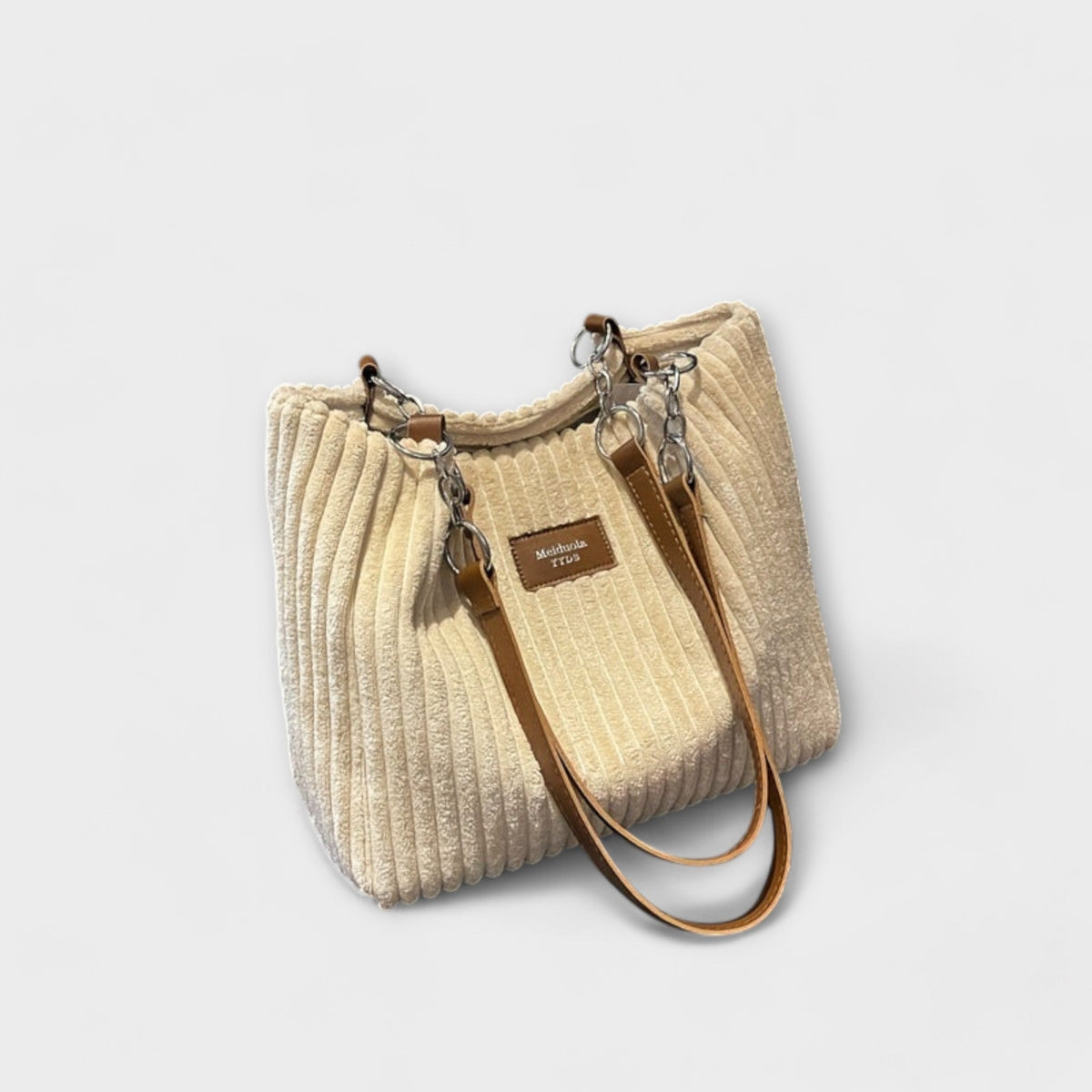 Olivia - Borsa a spalla in morbido velluto a coste