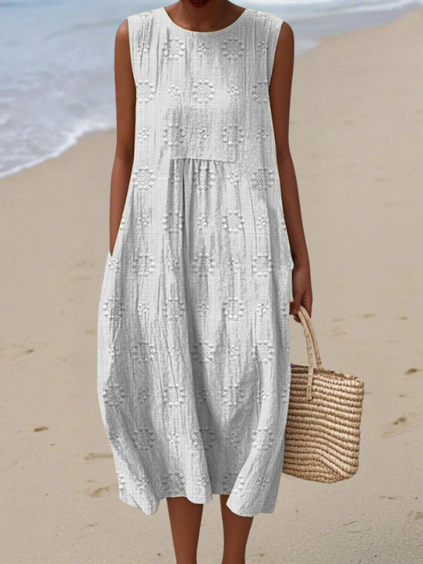 Rose Robe midi brodée