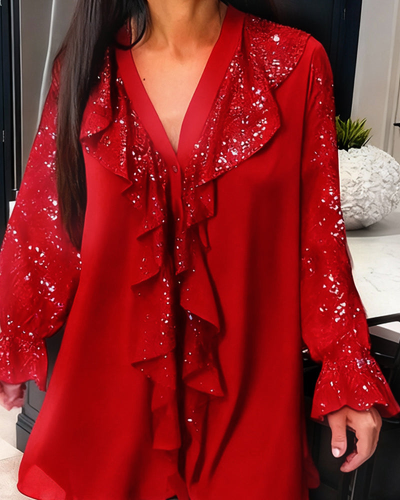 Blusas lisas e soltinhas com babados