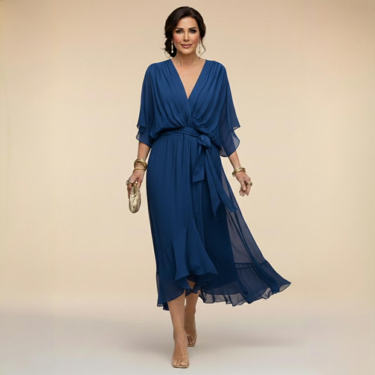 Monica | Vestido con cuello en V