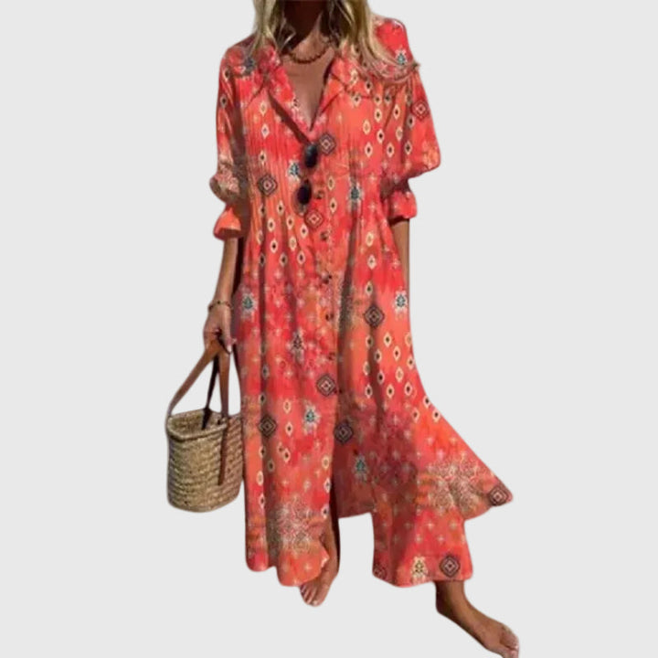 Zariah | Vestido Bohemio Maxi Elegante