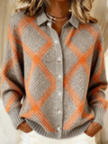 Christina – Blouse à carreaux en tissu chaud et doux de sweat à capuche