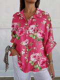 Sofie | Blouse à fleurs roses