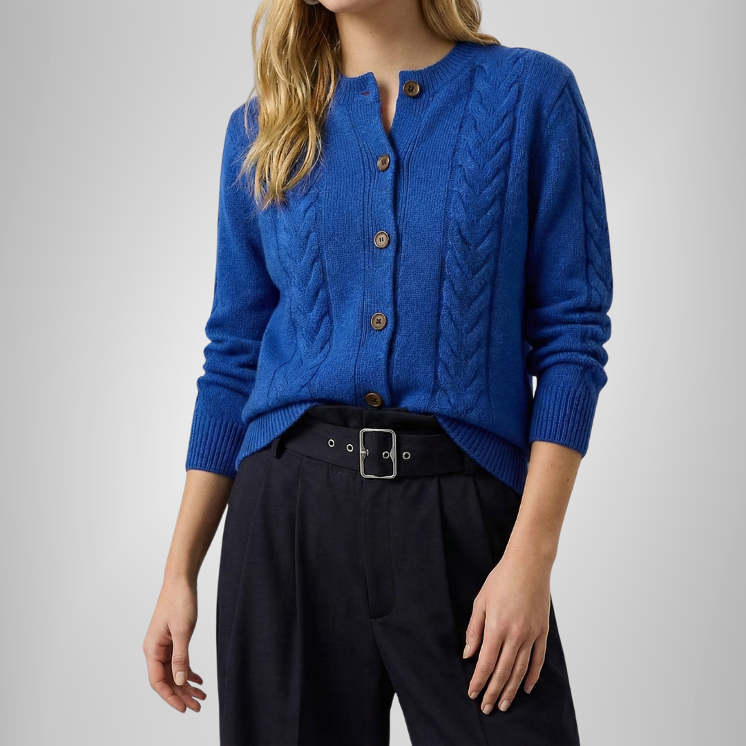 Cardigã de cashmere com tranças Madeline