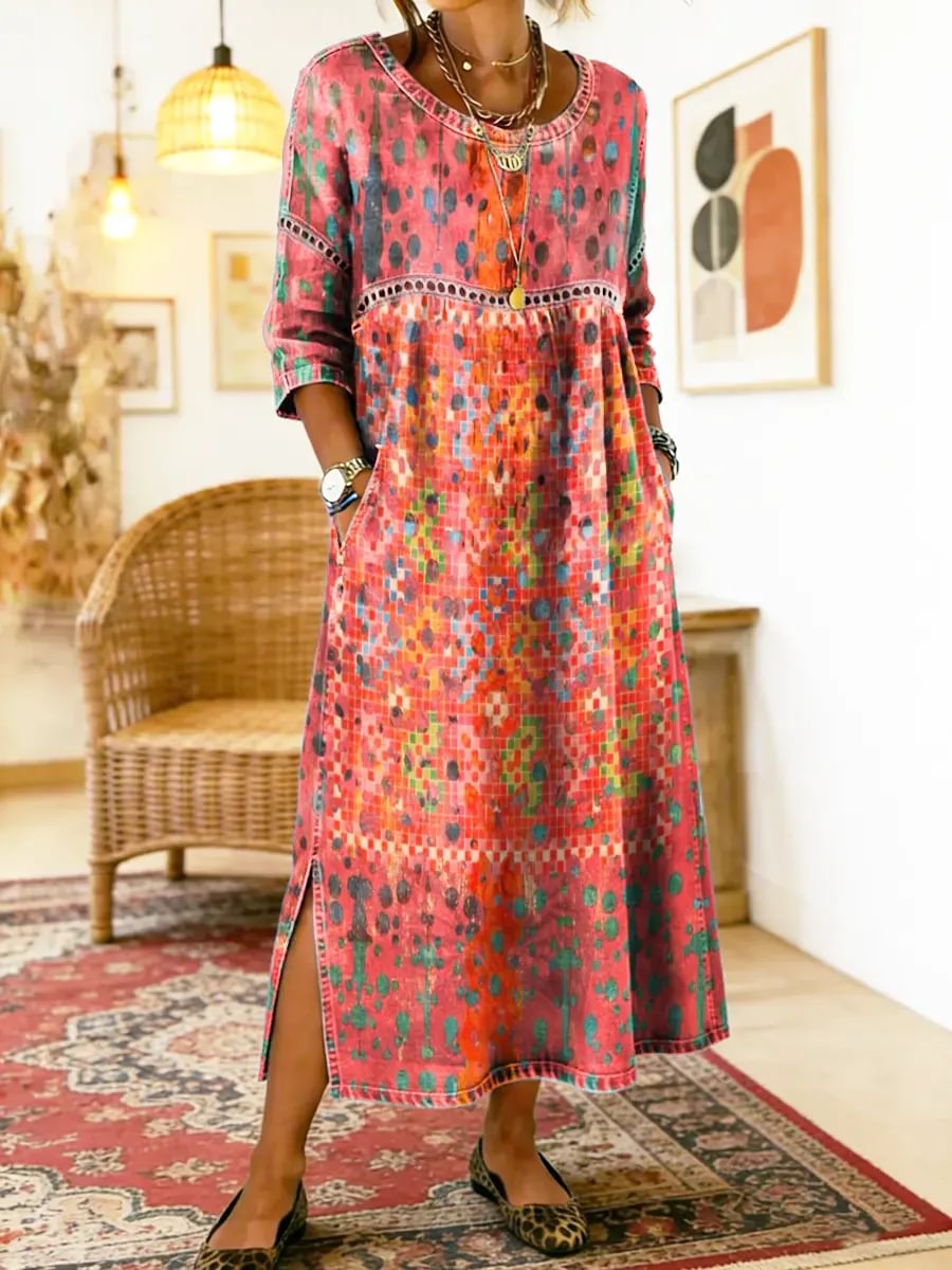 Francisca | Elegante jurk met print