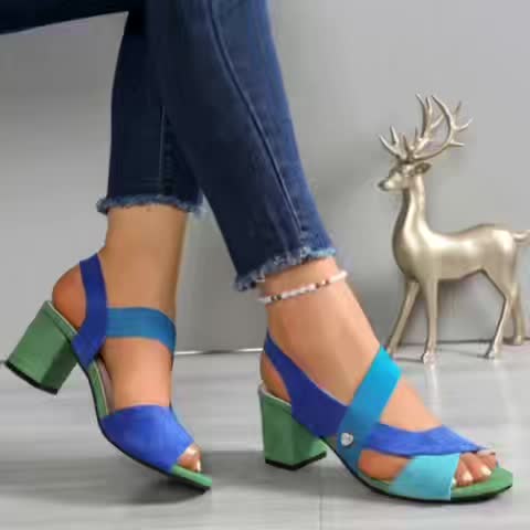 Linda | Zapatos de tacón ortopédicos cómodos con tacón cuadrado