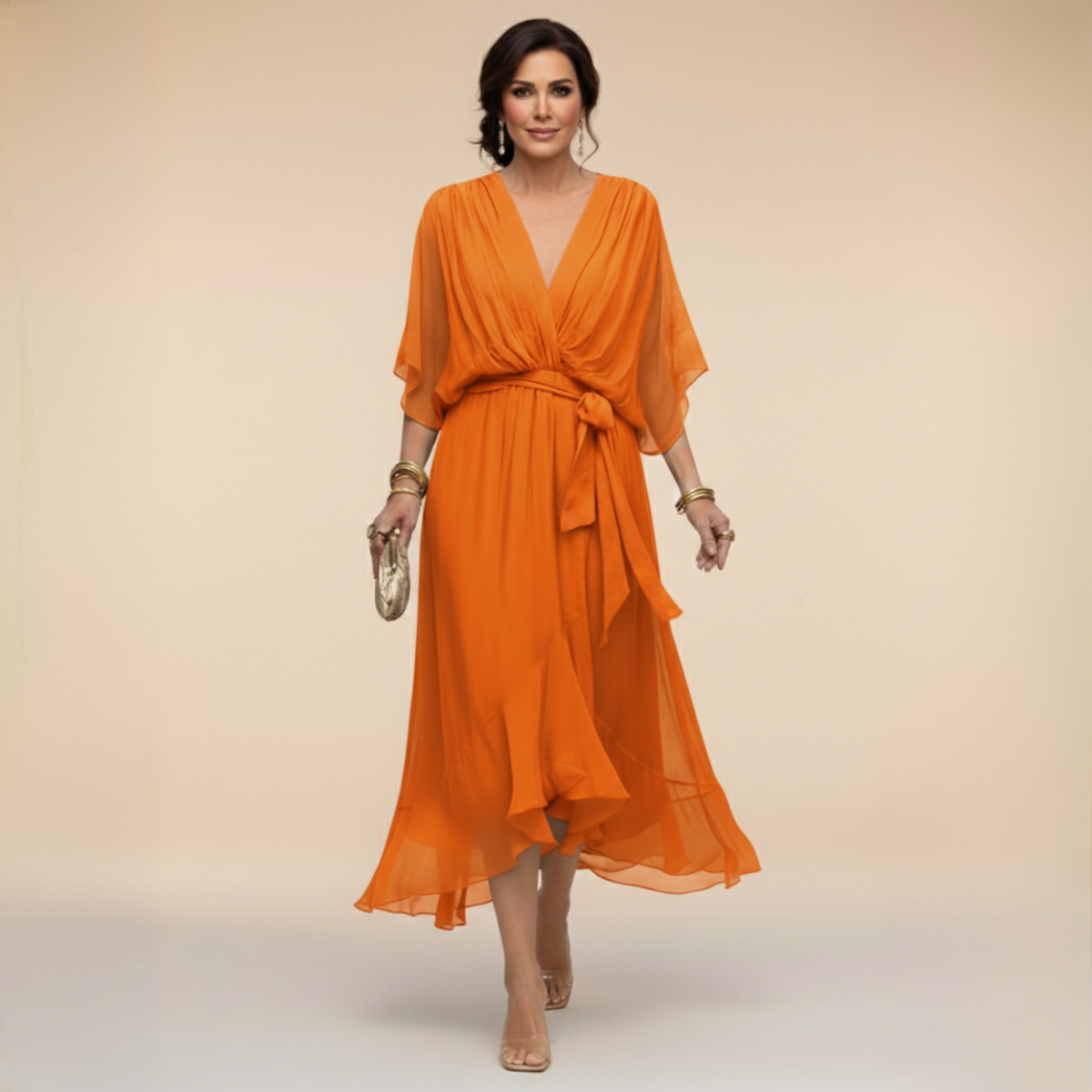 Monica | Vestido con cuello en V