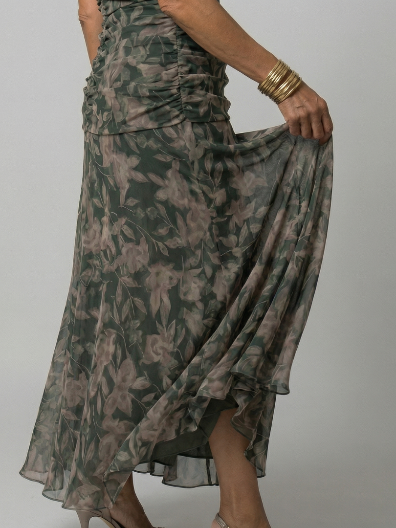 Calen | Vestidos Midi con Hombros Descubiertos y Fluidez