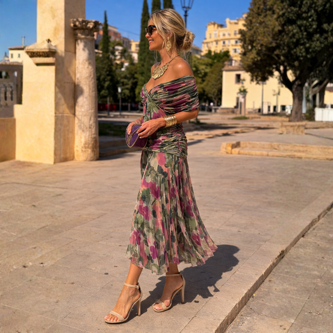 Lydia | Maxivestido con hombros descubiertos