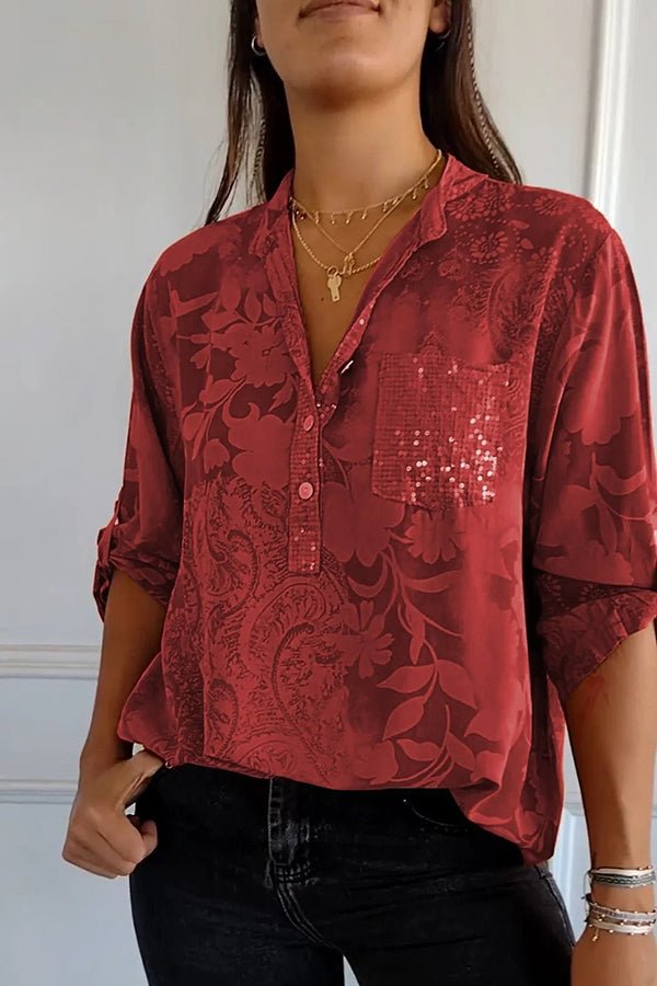 Pauline | Top elegante com lantejoulas