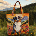 Companheiro do prado montanhoso | Bolsa tote acolchoada artesanal
