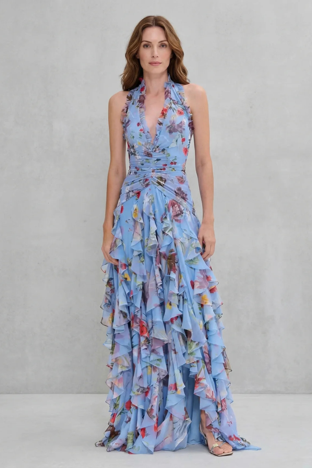 Bella | Vestido longo com decote frente única