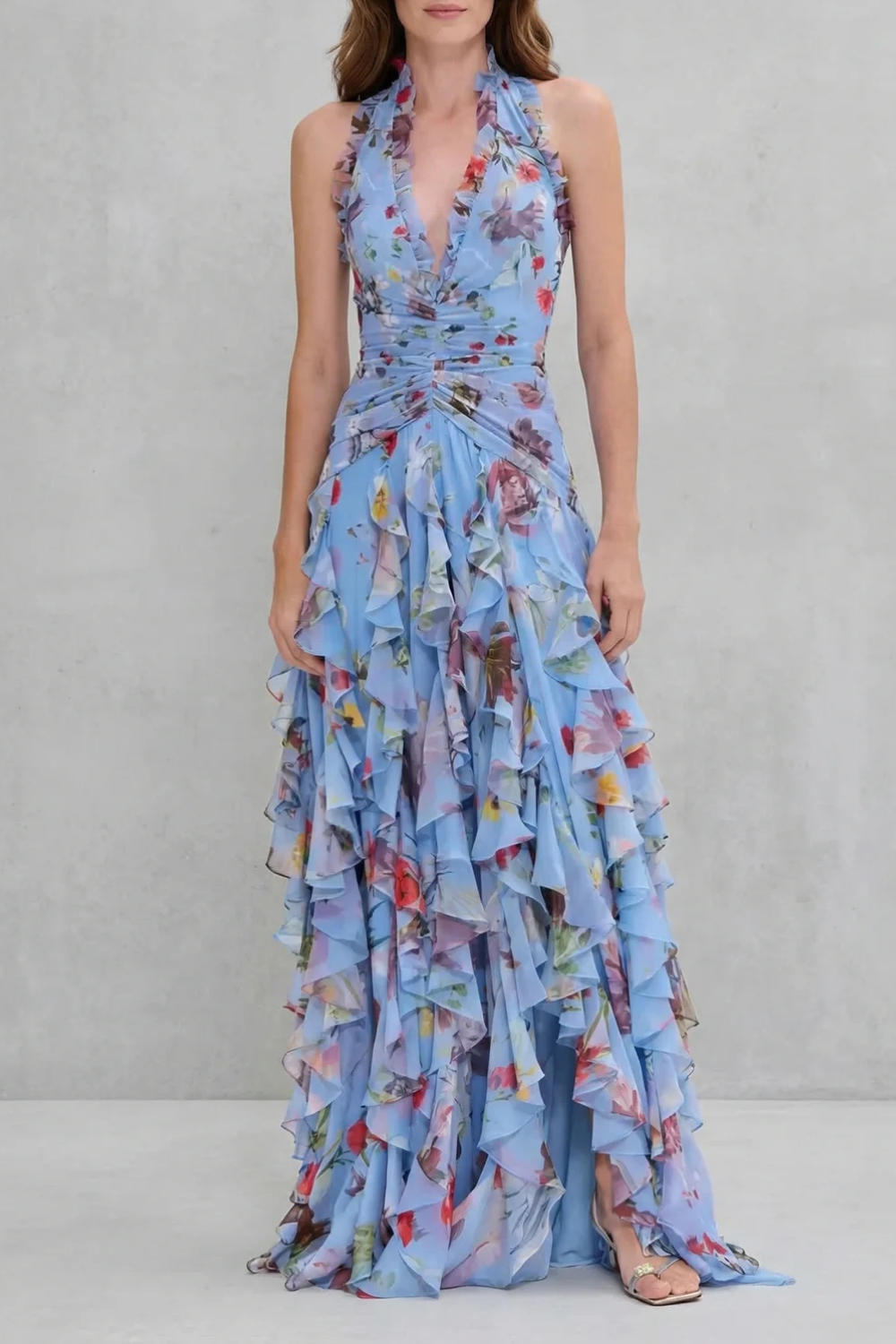 Bella | Vestido longo com decote frente única