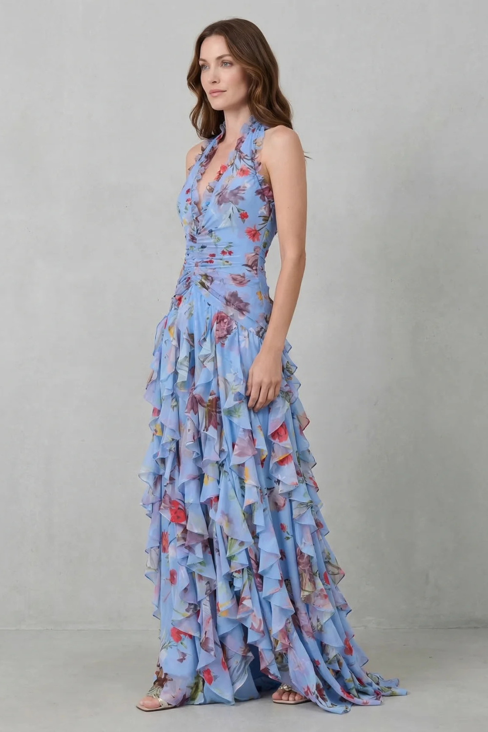 Bella | Vestido longo com decote frente única