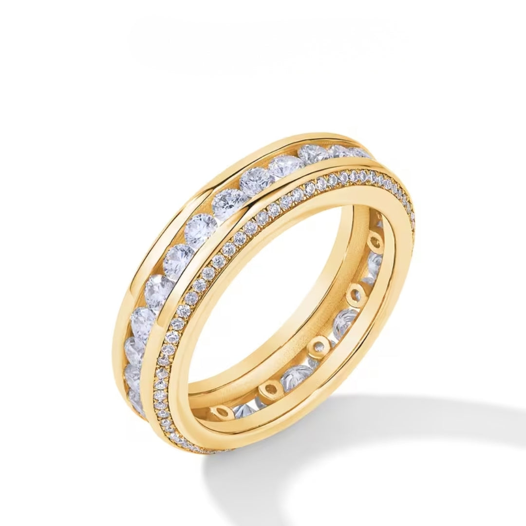 Zirconia Trail Gold Ring