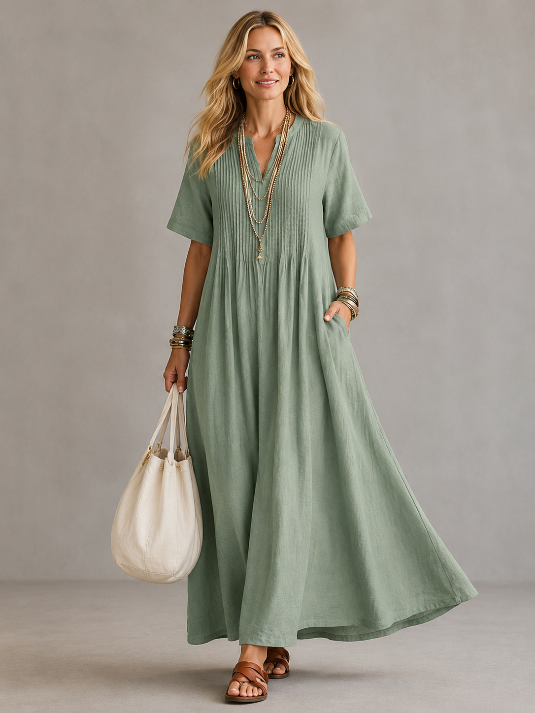 Nathalia | Vestido plisado