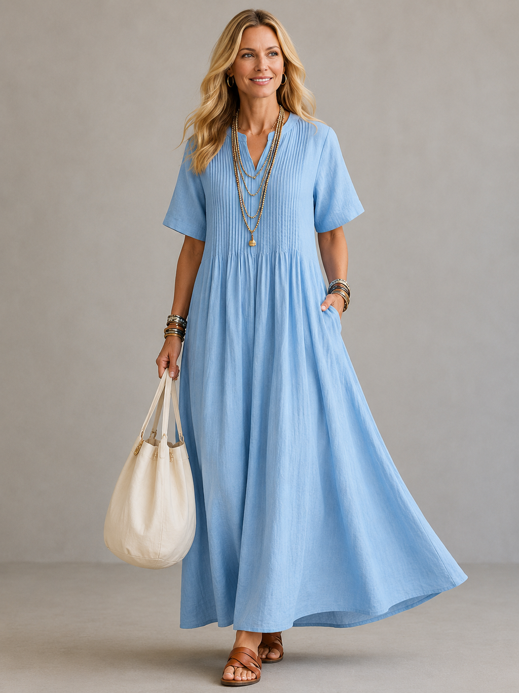Nathalia | Vestido plisado