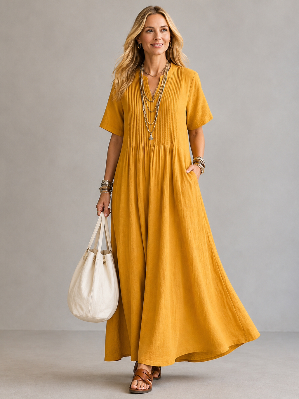Nathalia | Vestido plisado