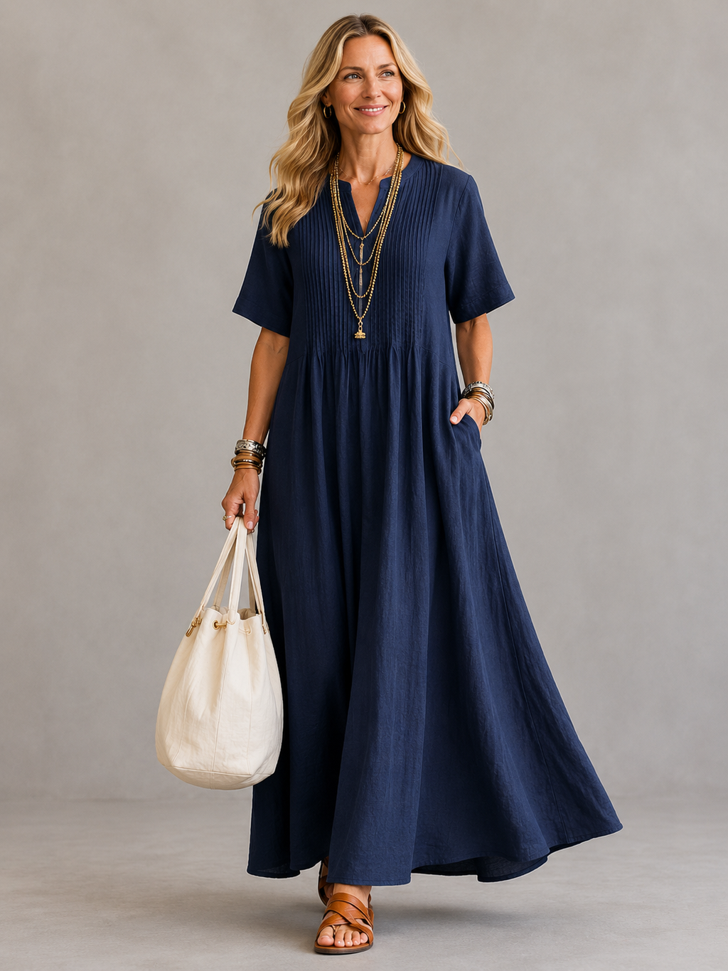 Nathalia | Vestido plisado