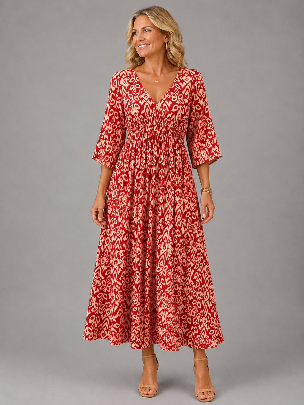 Althea | Vestido midi fluido boêmio