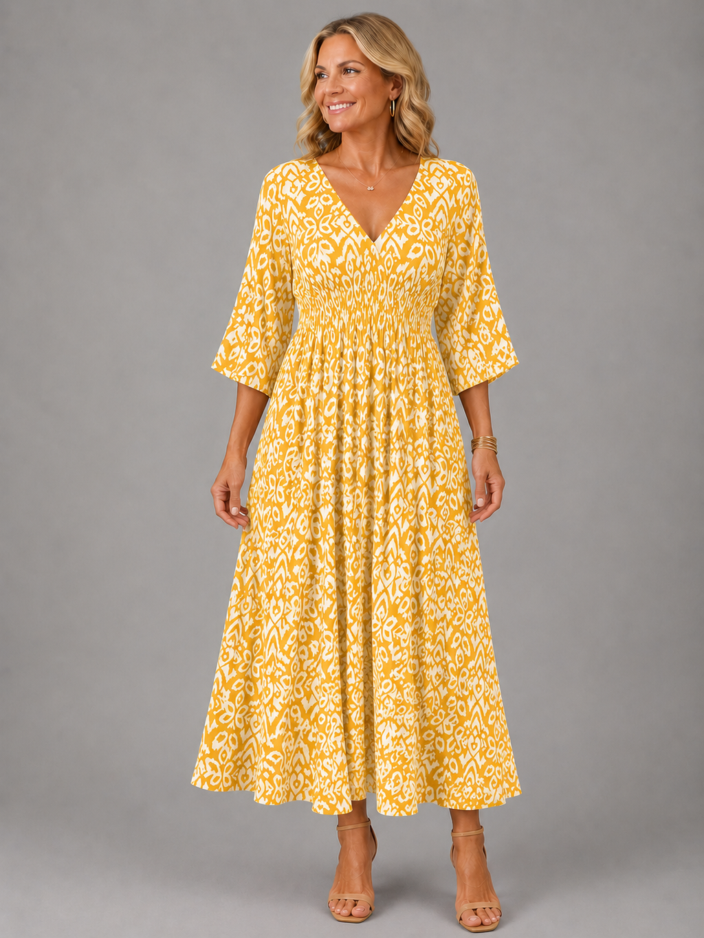 Althea | Vestido midi fluido boêmio