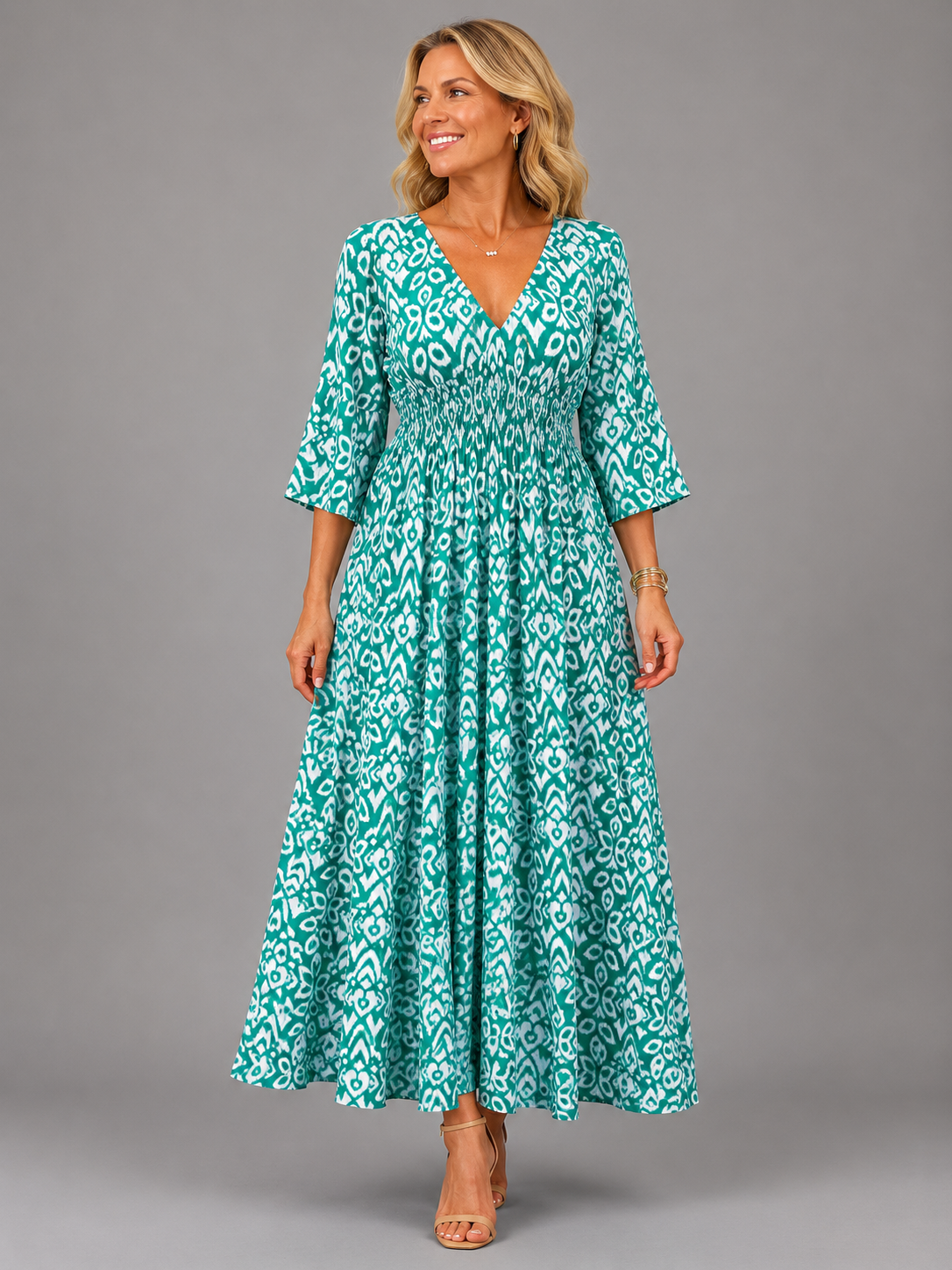 Althea | Vestido midi fluido boêmio