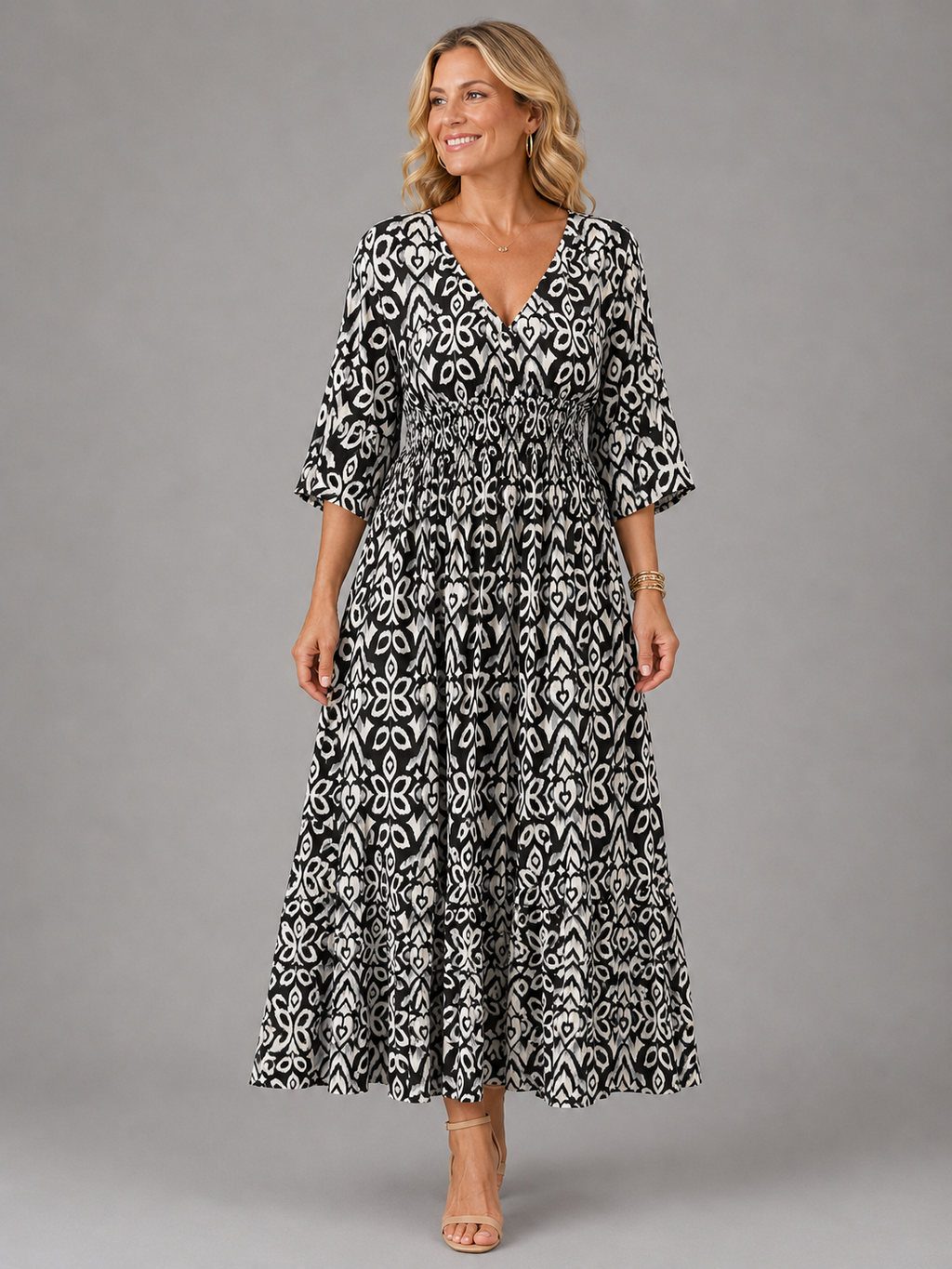 Althea | Vestido midi fluido boêmio