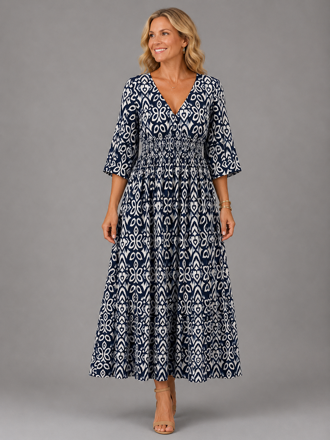 Althea | Vestido midi fluido boêmio