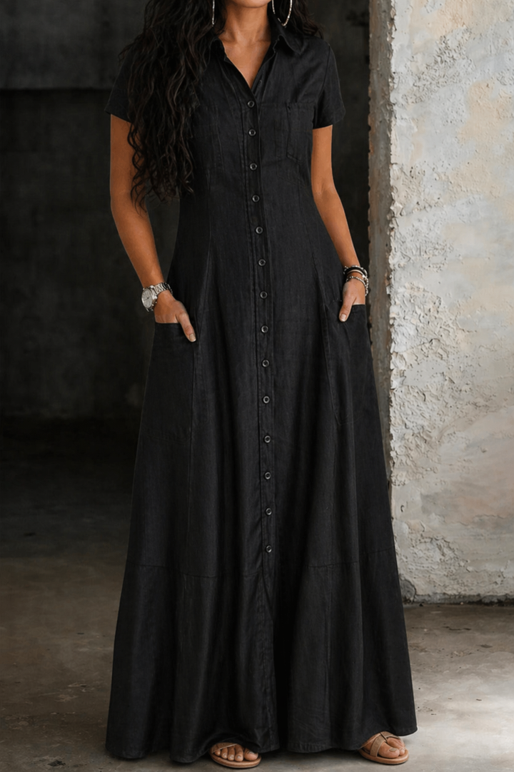 Hera| Vestido largo de mezclilla