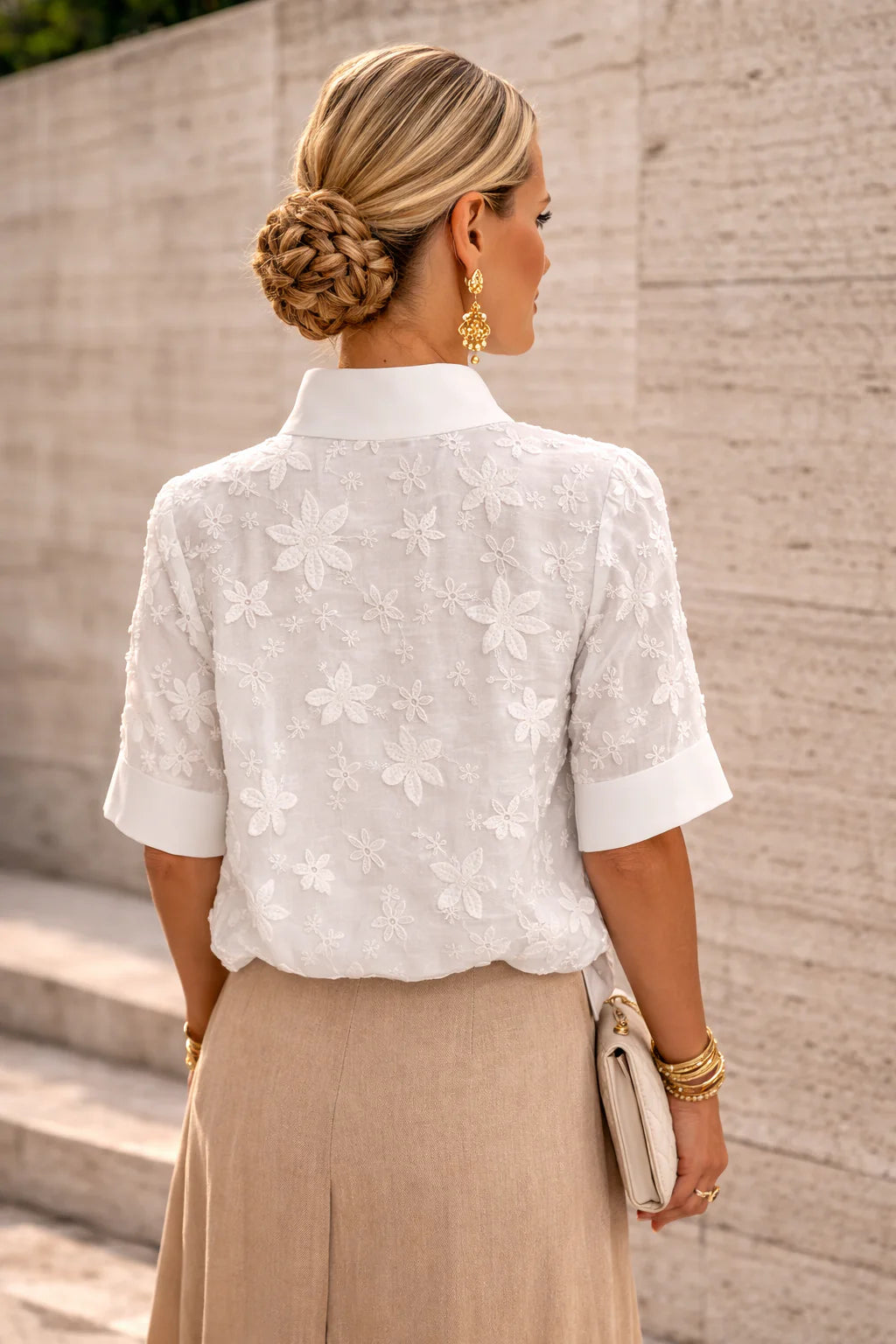 Sonelita™ | Blusa Elegante com Gola Alta