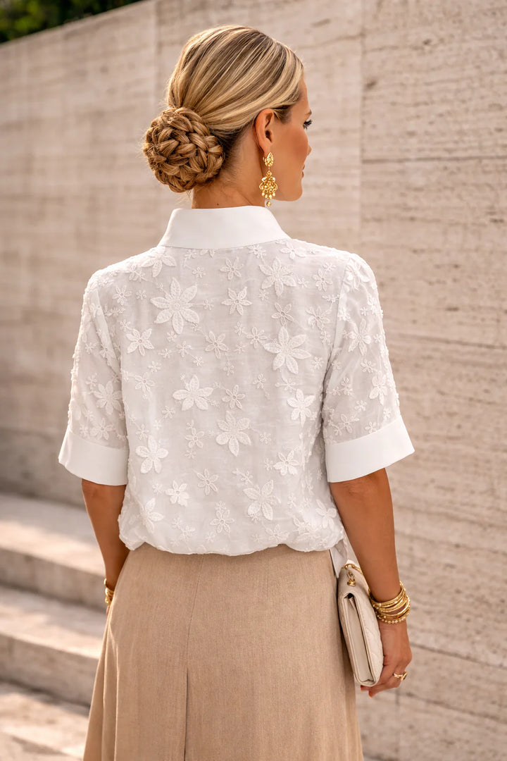 Sonelita™ | Blusa Elegante com Gola Alta