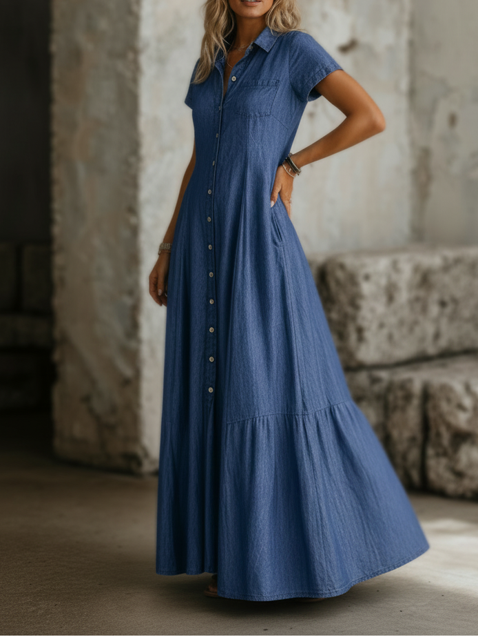 Mandy| Vestido largo de mezclilla