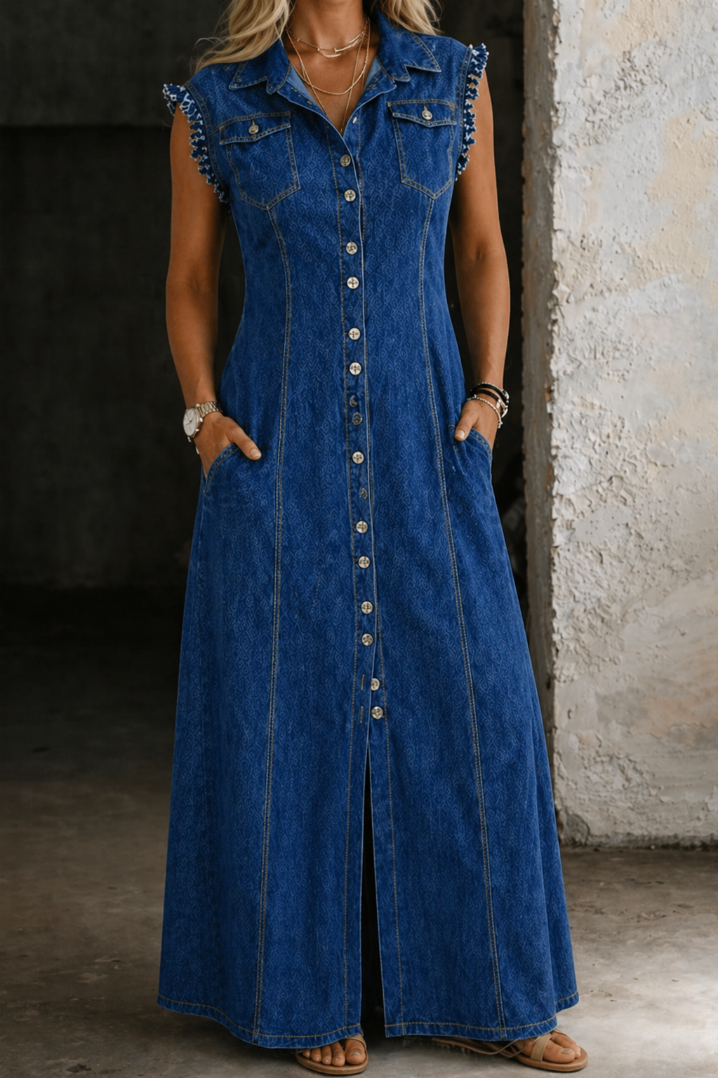 Liora| Vestido de mezclilla talla grande