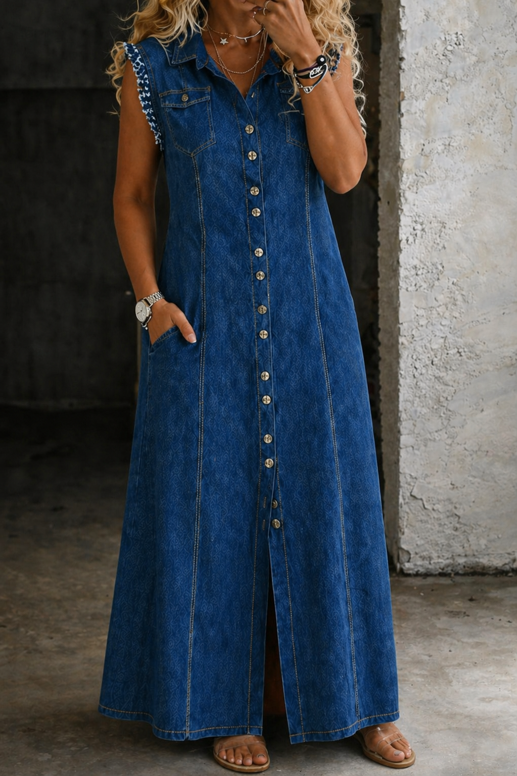 Liora| Vestido de mezclilla talla grande