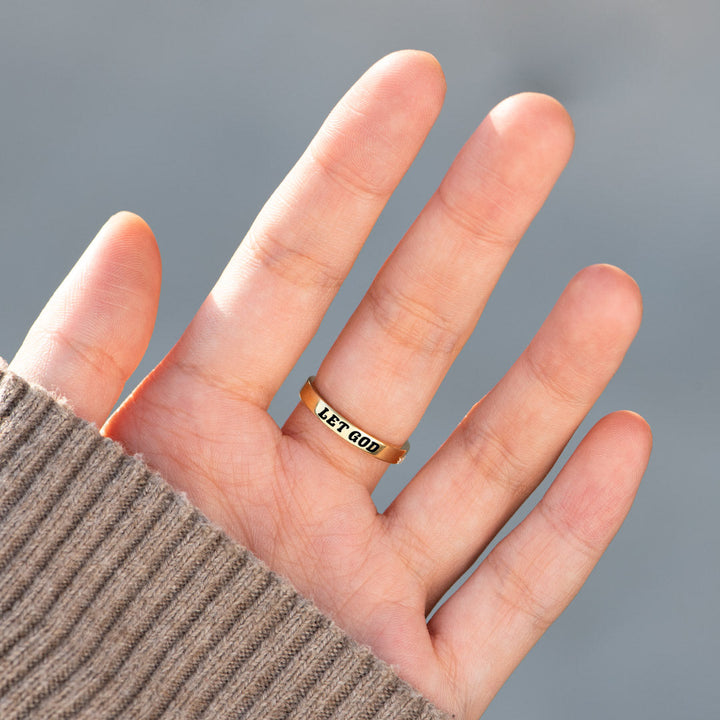 Faith-Inspired Christian Golden Cross Pavé Ring