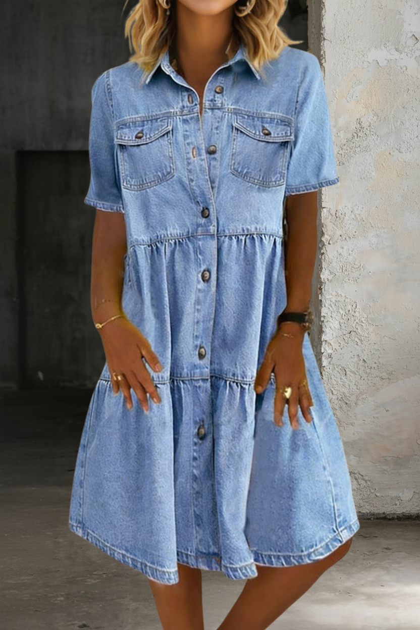 Sophia | Robe en denim élégante et décontractée