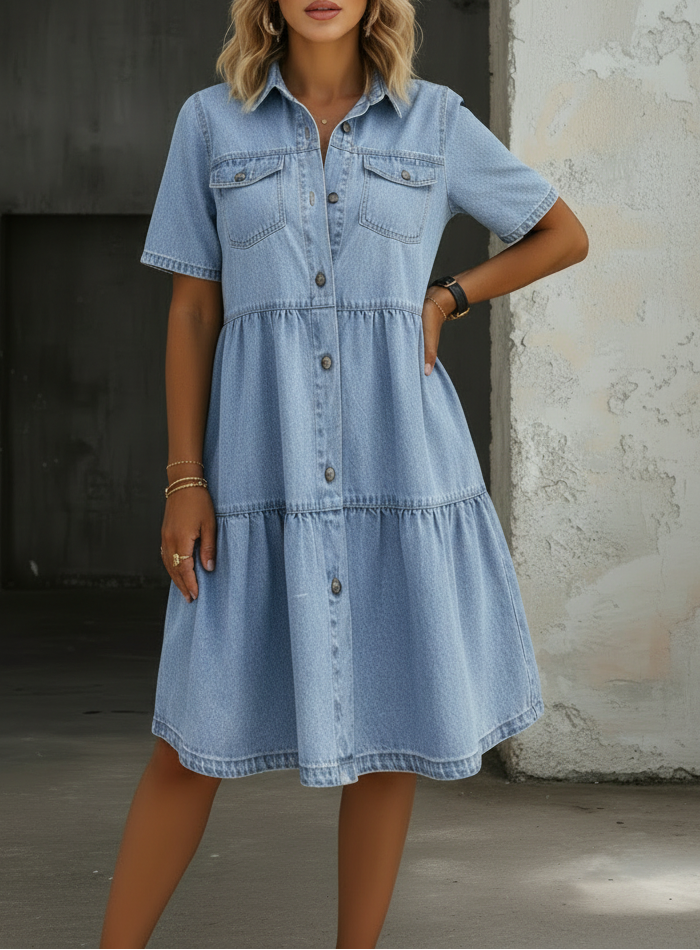 Sophia | Robe en denim élégante et décontractée