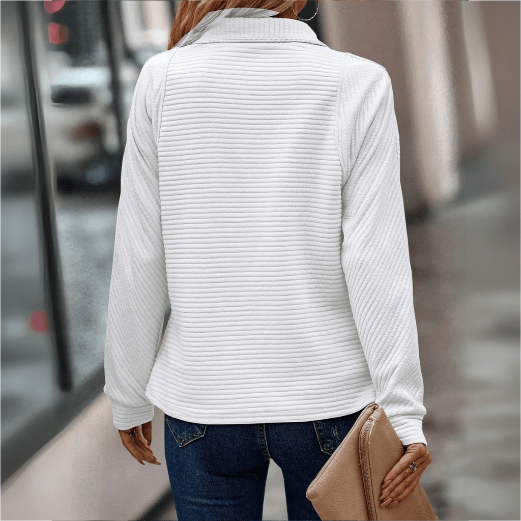 Jenica | Sudadera elegante de media cremallera