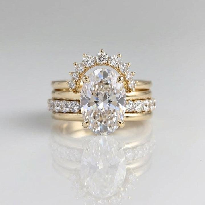 Elegant European Style Stacked Zirconia Diamond Ring