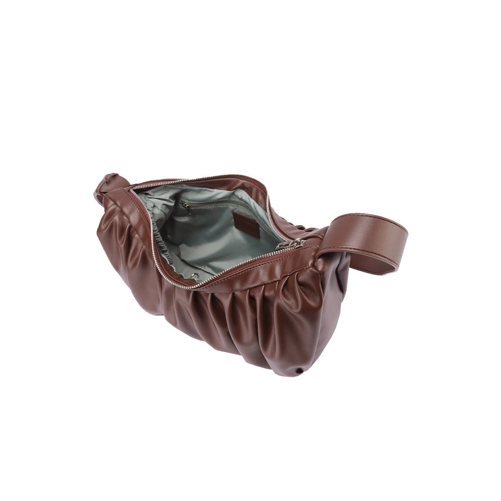 Chara | Croissant-shaped leather sling bag