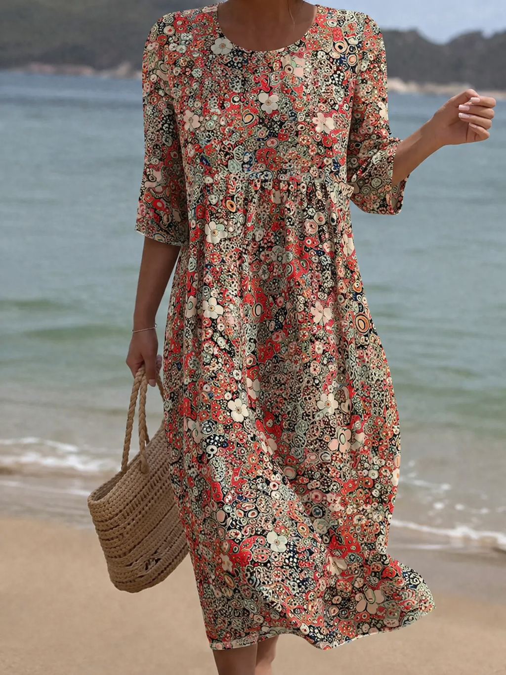 Queenie | Elegante jurk met bloemenmotief