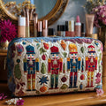 Yuki | Festive Nutcracker Quilted Cosmetic Bag